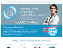 Tablet Screenshot of nightnursetriage.com